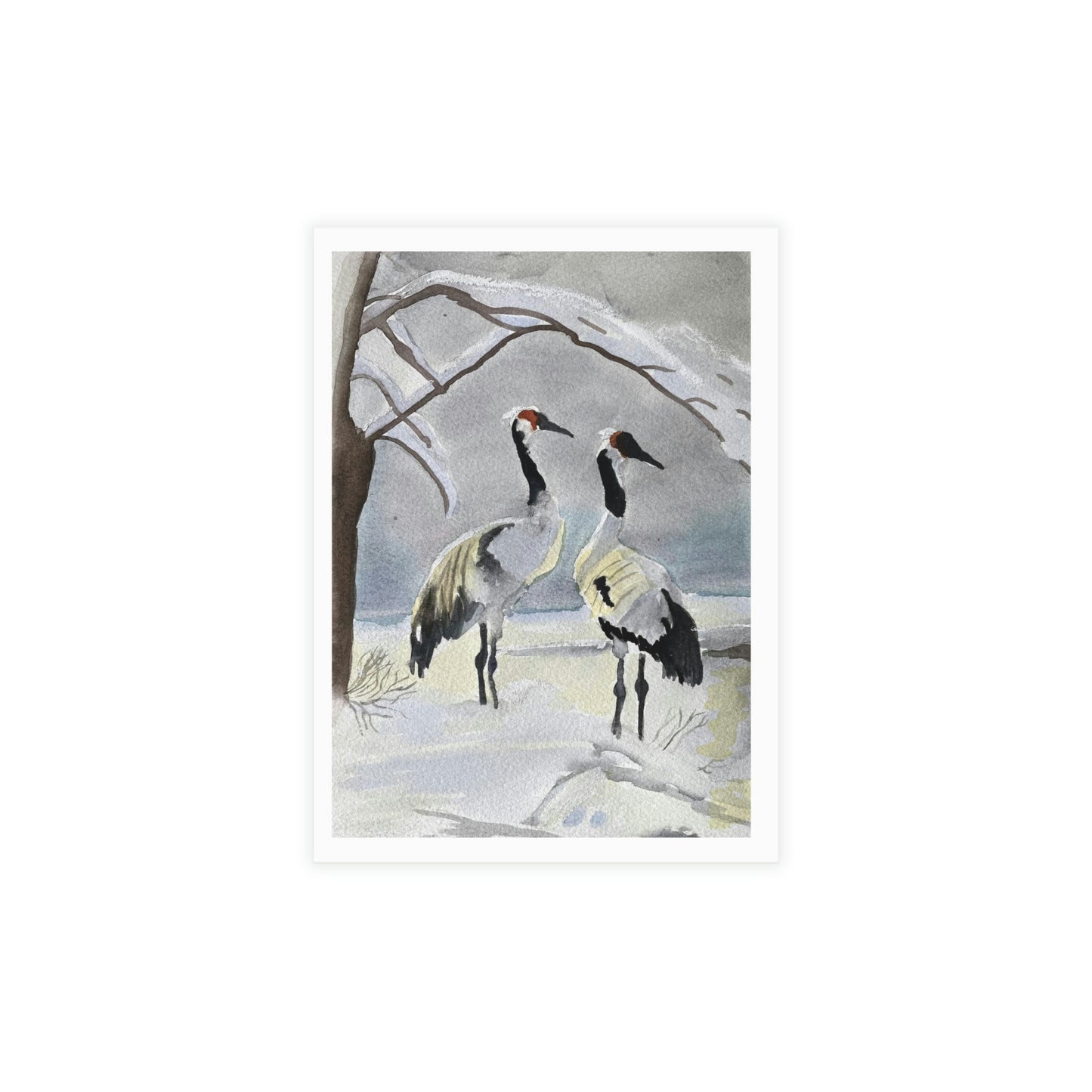 ME YOLO Winter Series Siberian Crane Greeting Card Bundles (envelopes included)