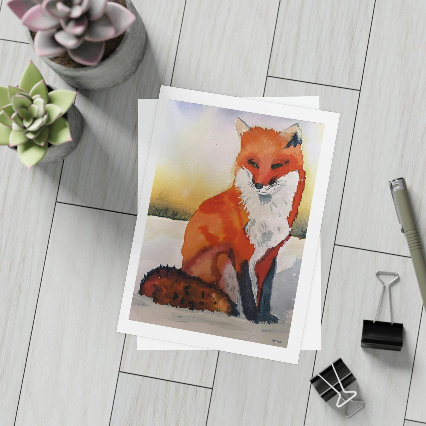 ME YOLO Winter Series Red Fox Greeting Card Bundles (envelopes included)