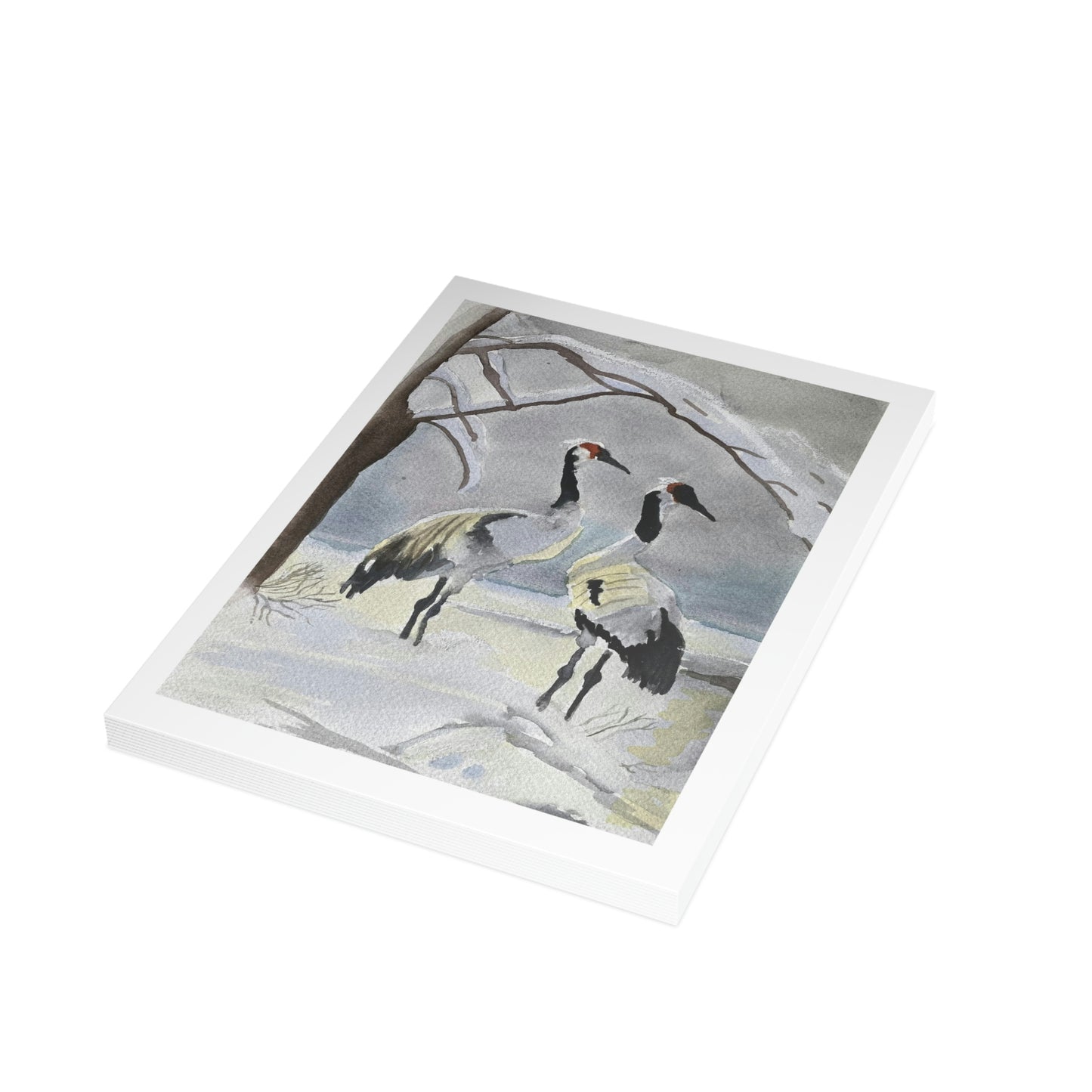 ME YOLO Winter Series Siberian Crane Greeting Card Bundles (envelopes included)