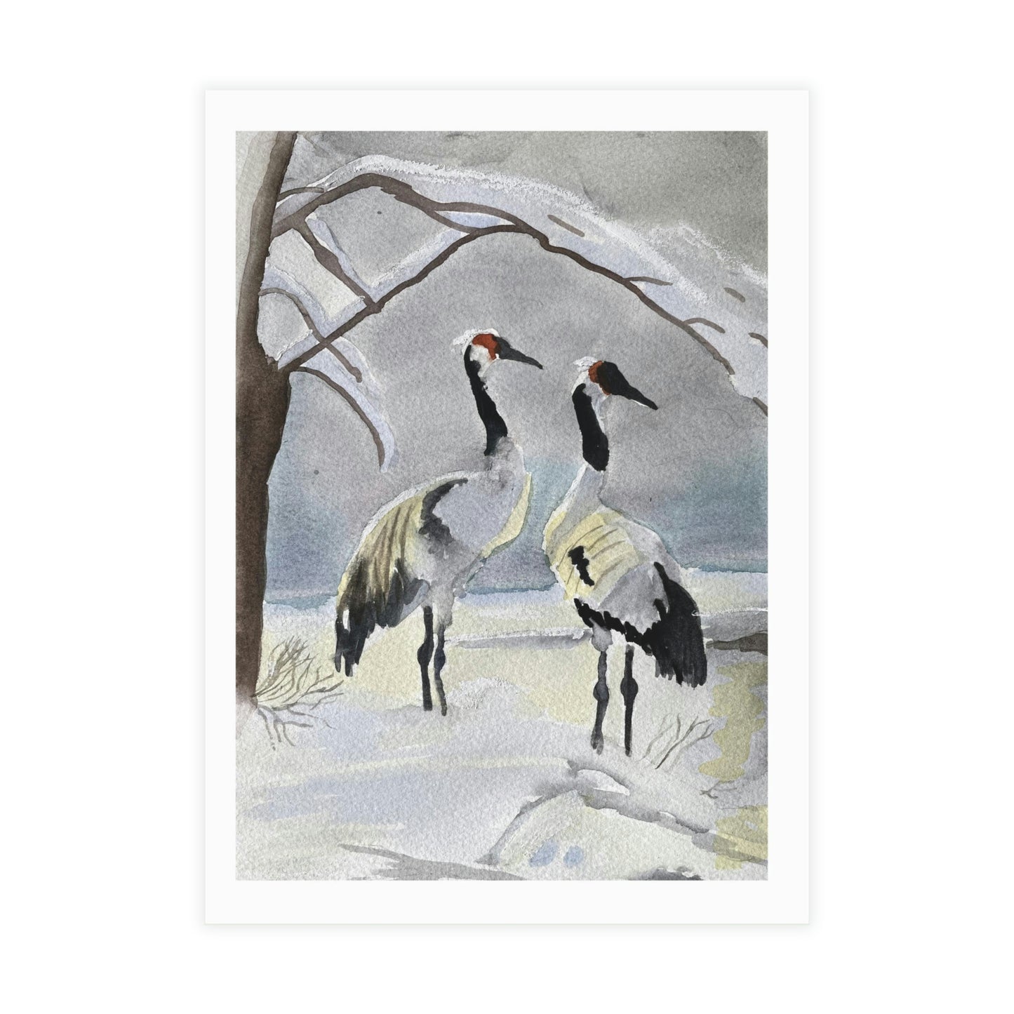 ME YOLO Winter Series Siberian Crane Greeting Card Bundles (envelopes included)