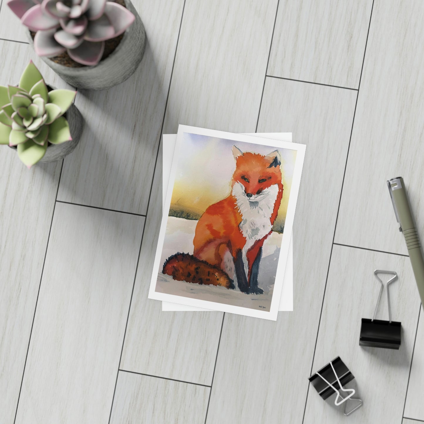 ME YOLO Winter Series Red Fox Greeting Card Bundles (envelopes included)