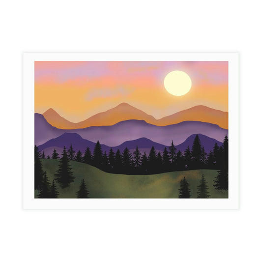 ME YOLO Vibrant Mountain Scene Greeting Card Bundles (envelopes included)