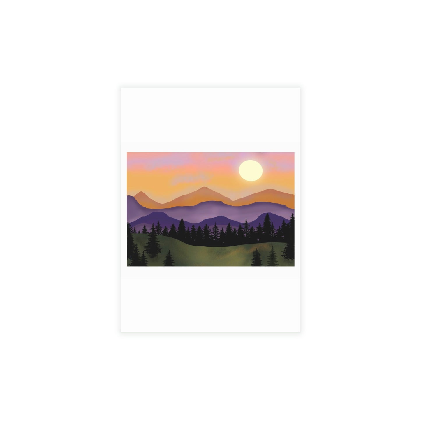 ME YOLO Vibrant Mountain Scene Greeting Card Bundles (envelopes included)