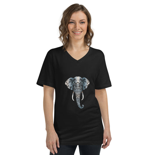 Spirit Animal - Elephant Unisex Short Sleeve V-Neck T-Shirt